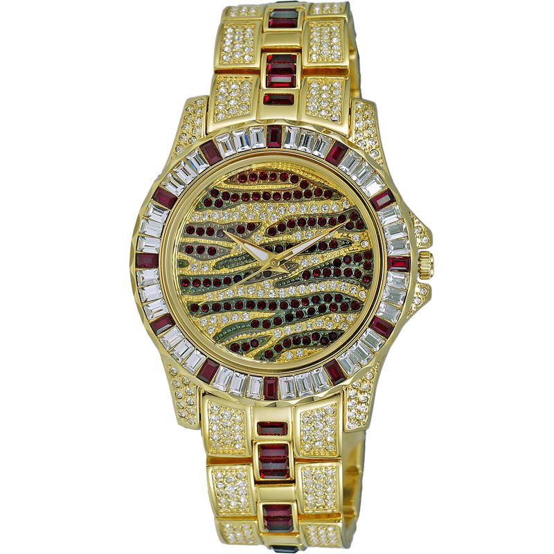 Adee Kaye Mens Chameleon Red Dial Watch  Ak1177r
